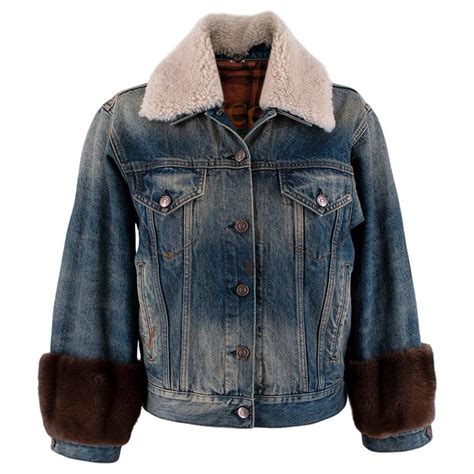 gucci ski jacket|Gucci fur denim jacket.